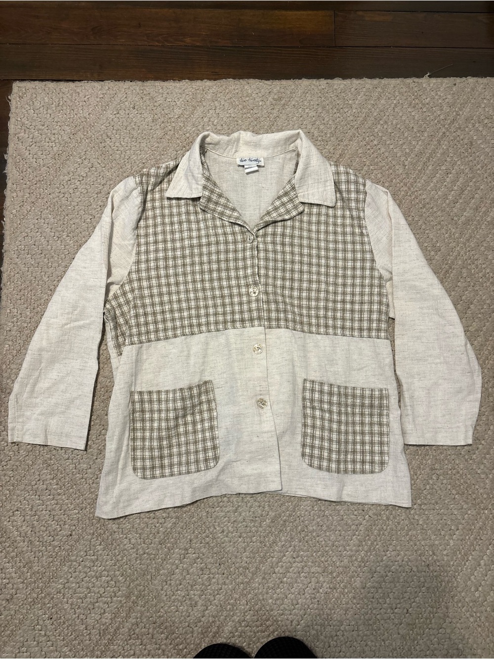 Twenty Neutral Plaid Button-Up Shirt